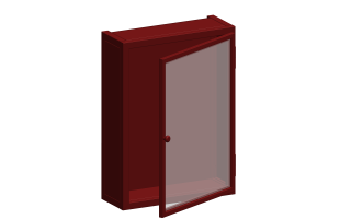 01 Assem 1 vaks Vitrine Mollis 3000