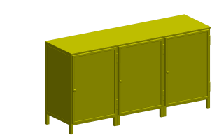 01 Assem 3 vaks Dressoir Mollis 1004